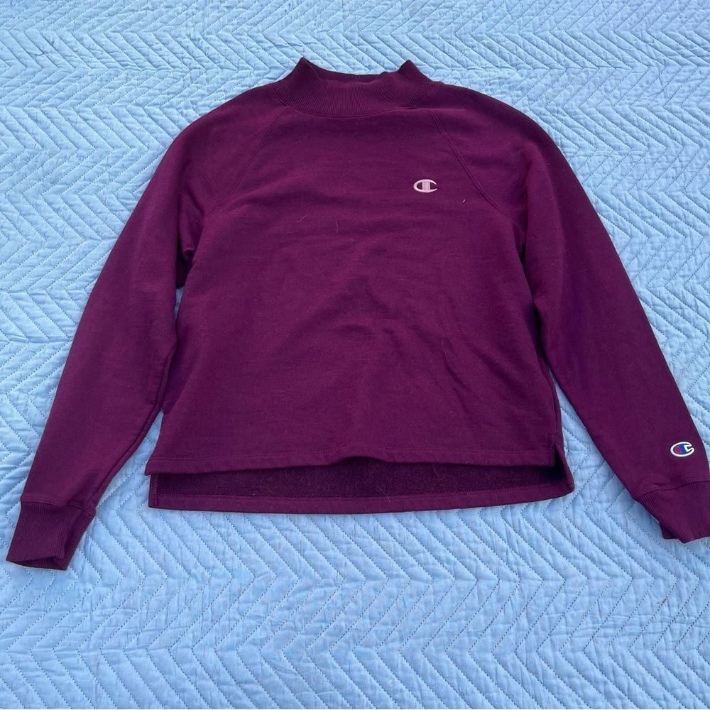 Champion reverse weave pull over mock neck sweater size medium